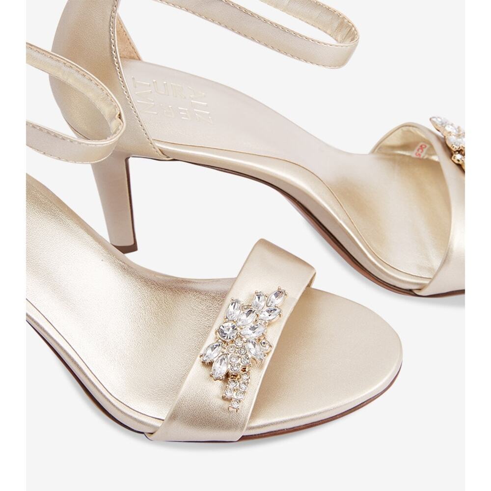 Naturalizer Kinsey Rhinestone Open Toe Ankle Strap Heel Womens Size 9 Wedding - Picture 2 of 13
